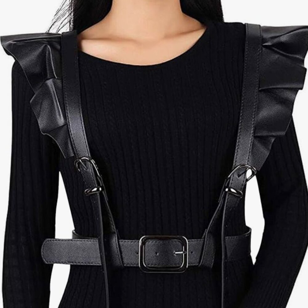 Women's Punk Leather Body Harness Belt